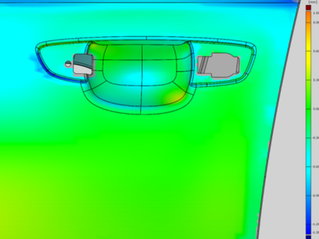 Vergleich gegen CAD +/- 1 mm